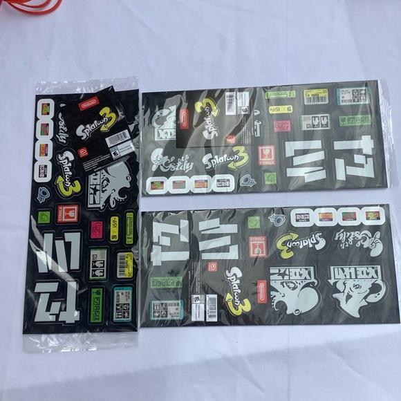 Nintendo Splatoon 3 Graffiti Stickers Count 3 Sheets Set - Picture 11 of 11